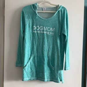Dog Mom Teal Sweatshirt Hoodie